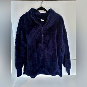 Navy Blue Fleece Sweater